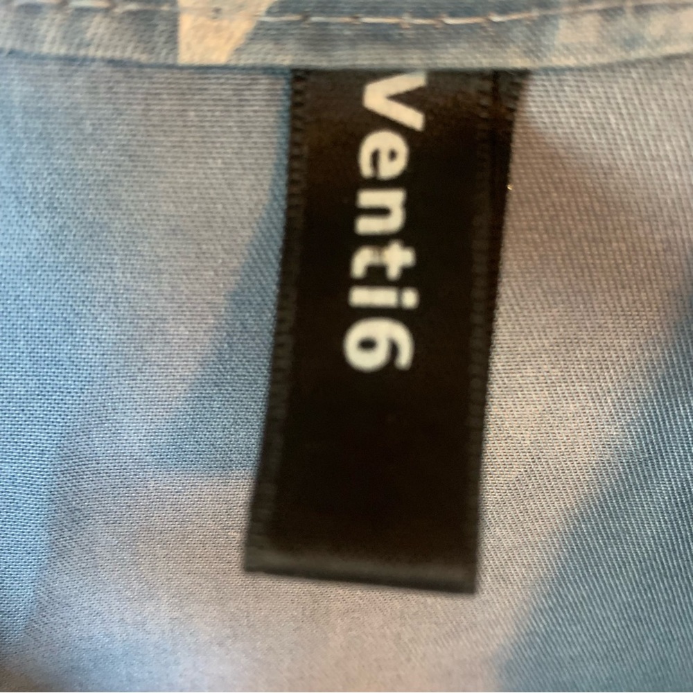 Venti6 Button Down Hi-Low Shirt Duster, - Picture 4 of 10